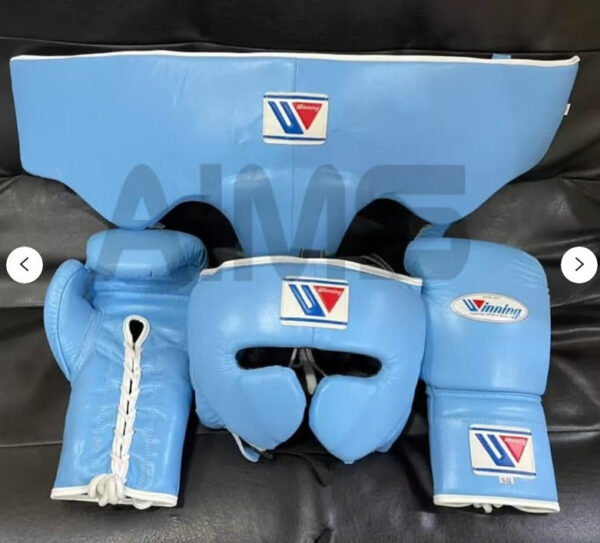 Winning Custom Pro-Style Boxing Gloves Set–Winning Head & Groin by GloveMate USA