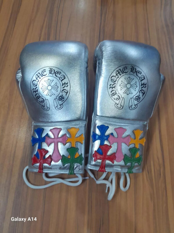 Winning Customizable boxing glove by GlovesMate USA , silver boxing gloves, High Quality COPIES of Branded Gloves, BLACK Birthday gift for Friends,